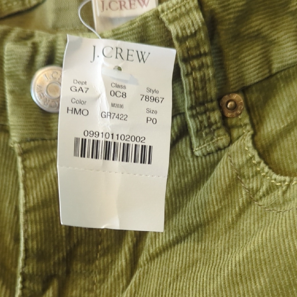 J. Crew Olive Green Straight-Leg Corduroy Pants - Picture 5 of 10